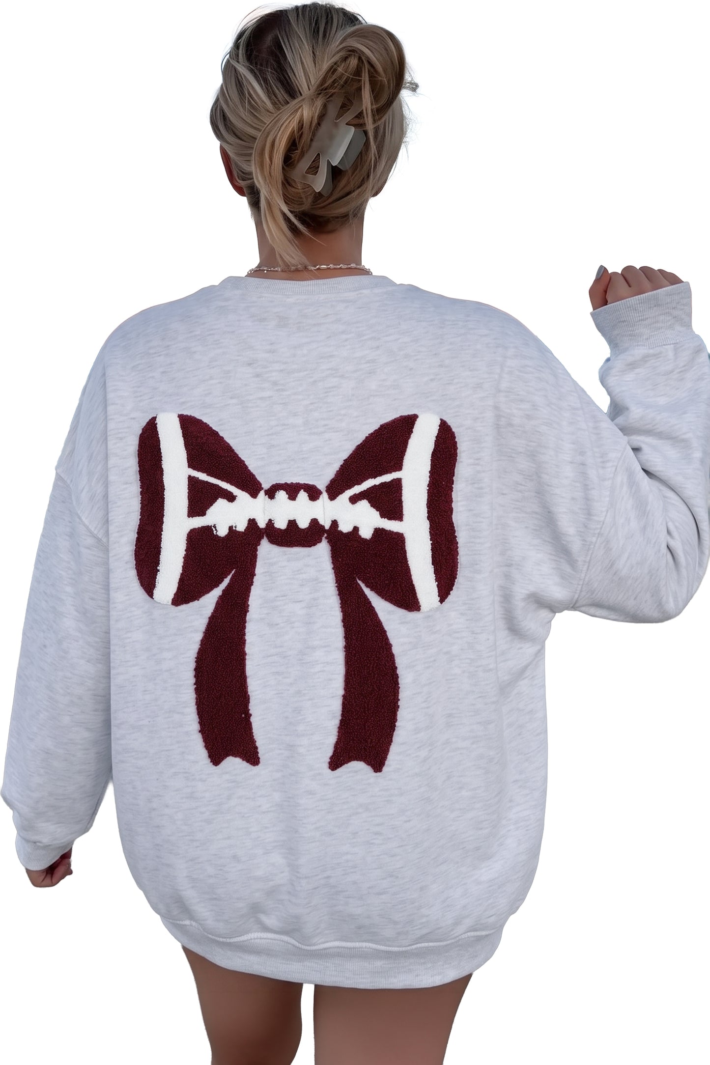 Chenille Embroidered Football Game Day Sweatshirt