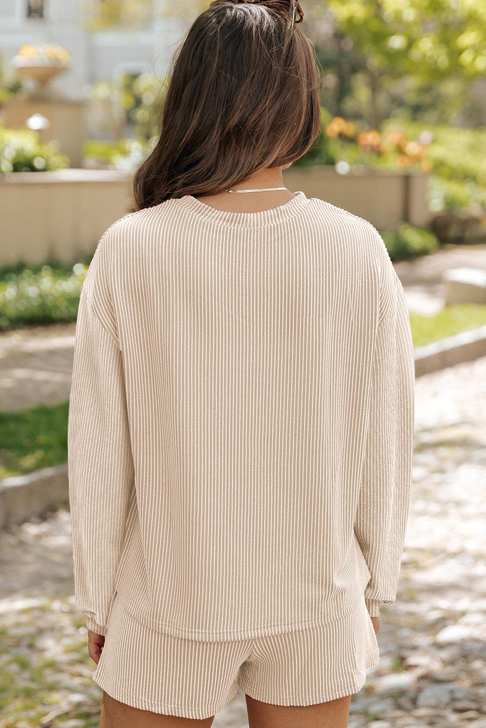 Sequin Pumpkin Pullover and Shorts Set