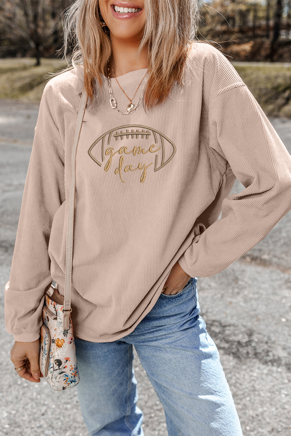 Football Game Day Corded Sweatshirt