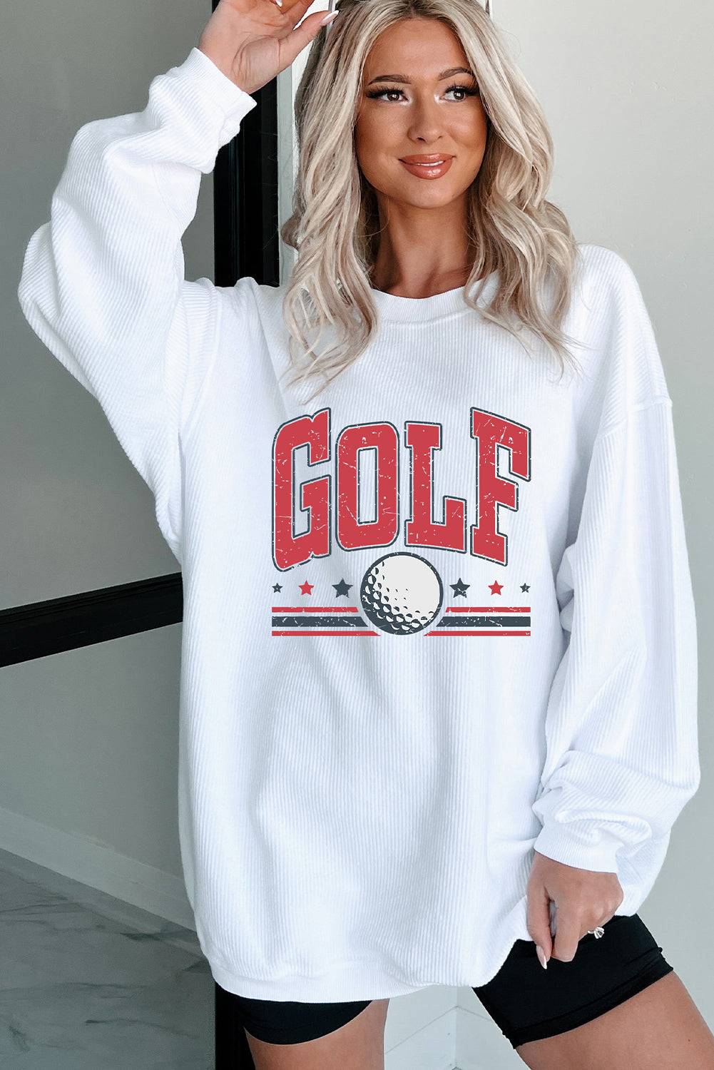 White Golf Baggy Sweatshirt