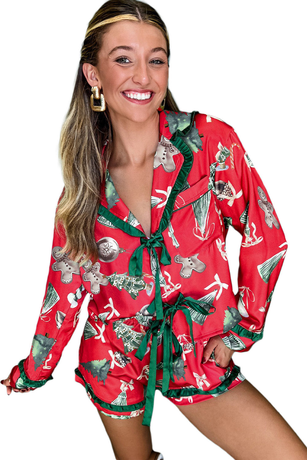 Red Christmas Pajama Set