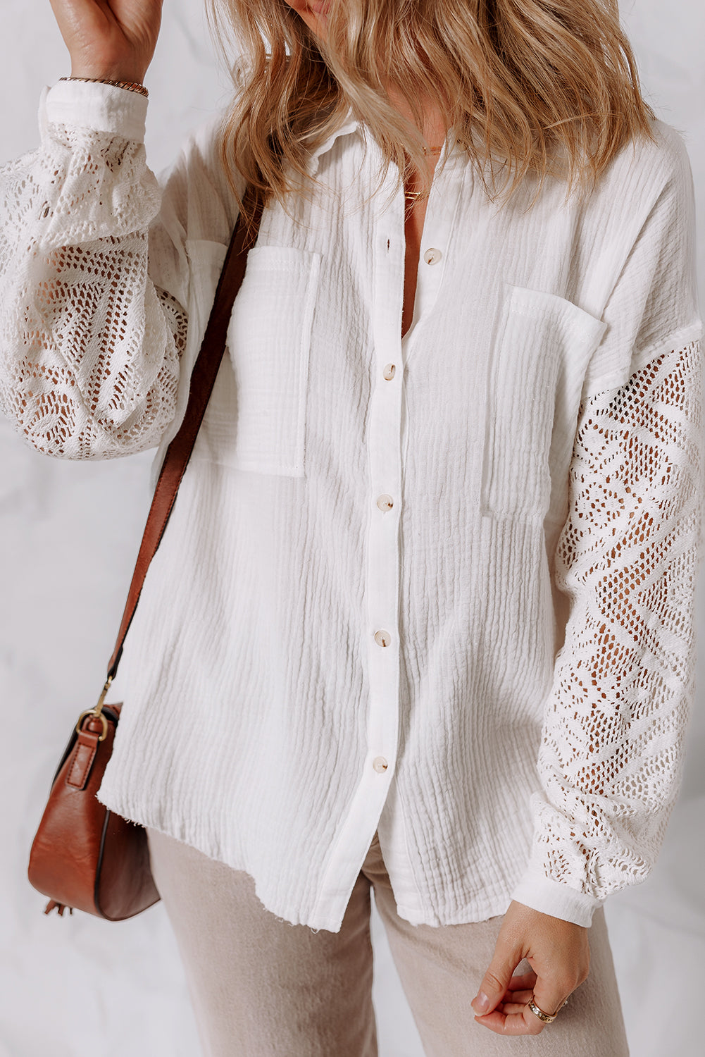 Cotton Gauze Long Sleeve Shirt
