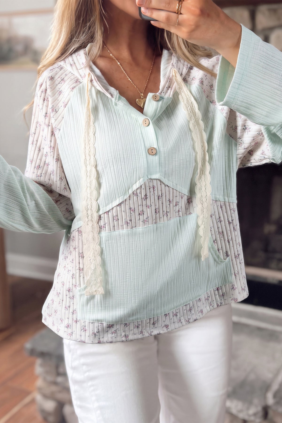 Floral Patchwork Hoodie