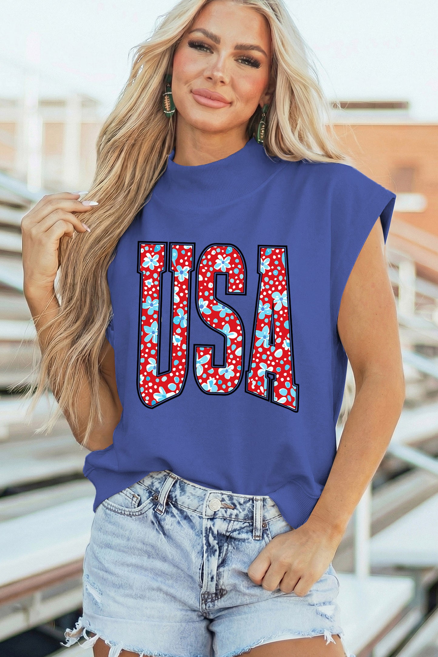 Floral USA Top