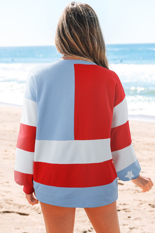 American Flag Pullover Sweatshirt