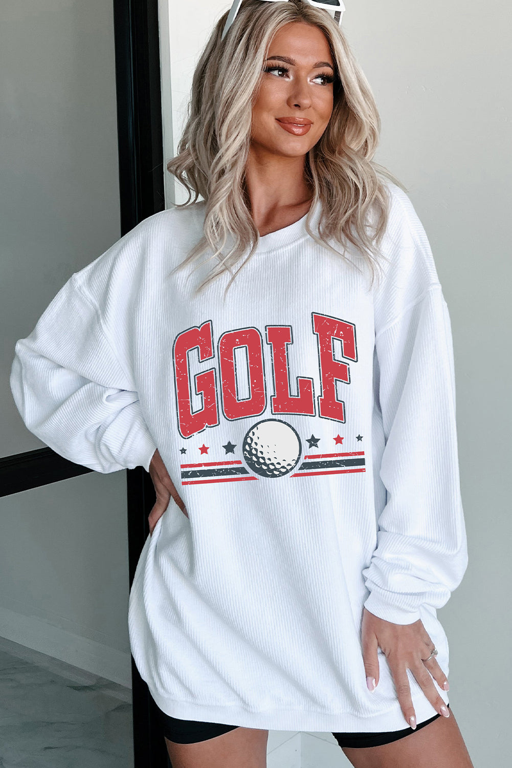 White Golf Baggy Sweatshirt