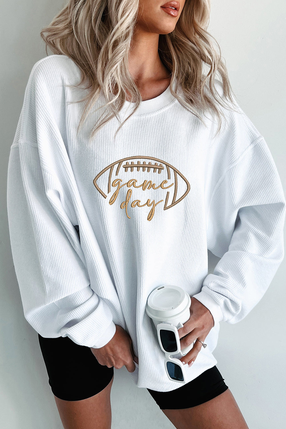 Football Game Day Corded Sweatshirt