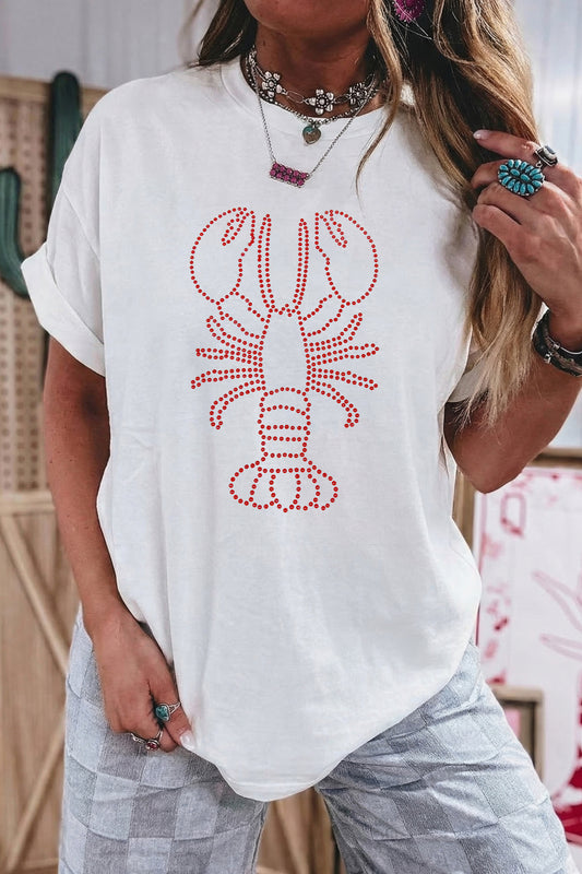 Rhinestone Lobster Summer Tee
