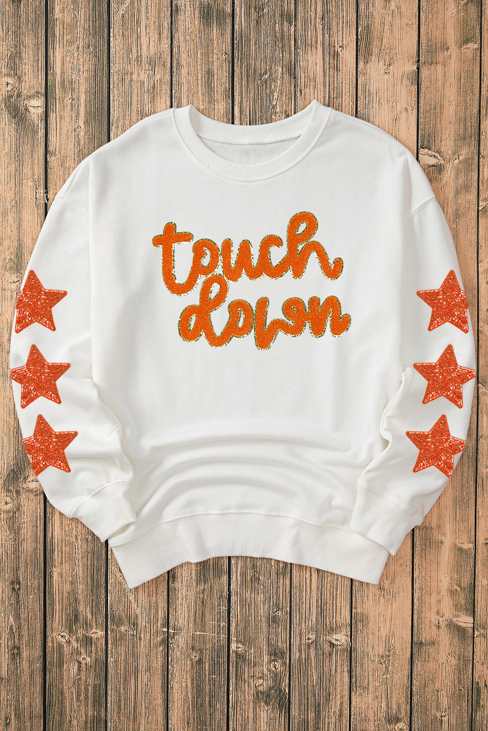 Glittering Touchdown Sleeve Sweatshirt