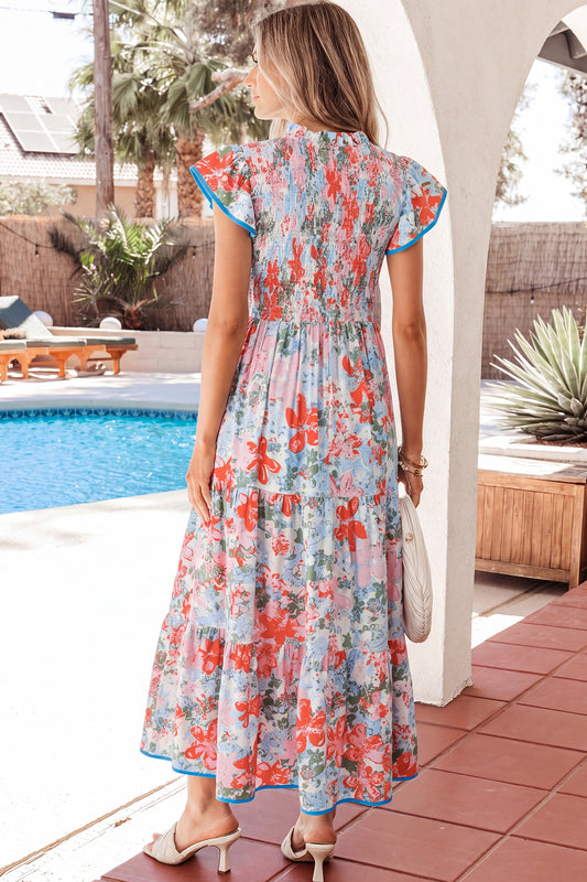 Floral V-Neck Maxi Dress