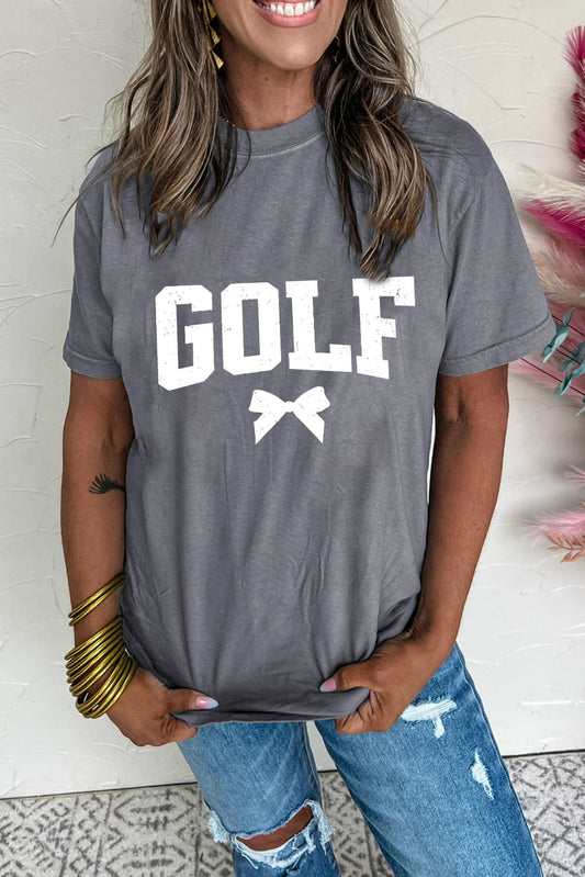 Gray Vintage Golf T Shirt