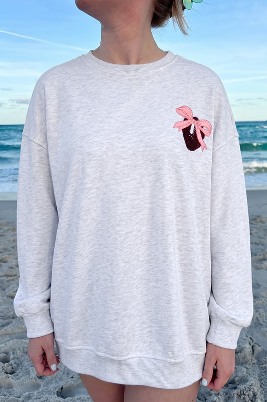 Embroidered Football Sweatshirt