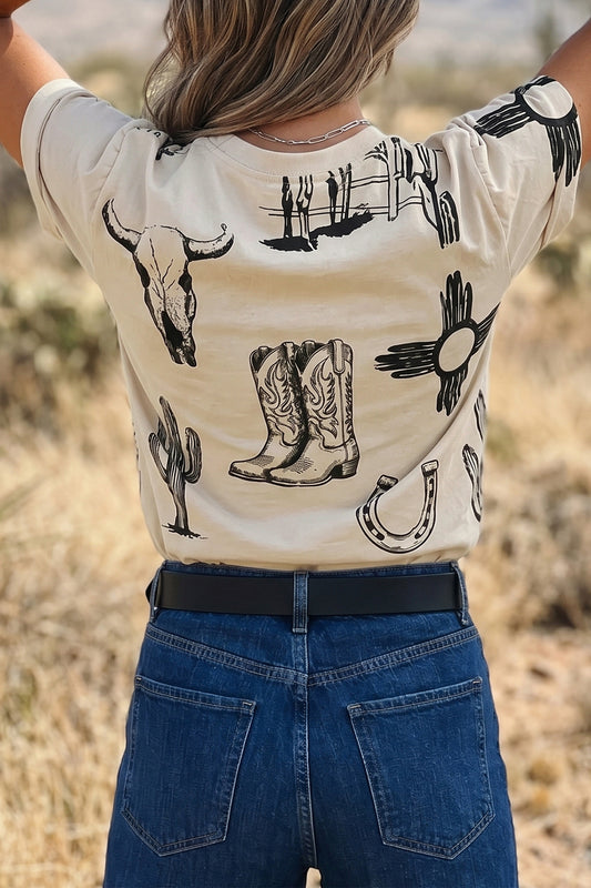 Retro Western Print Tee