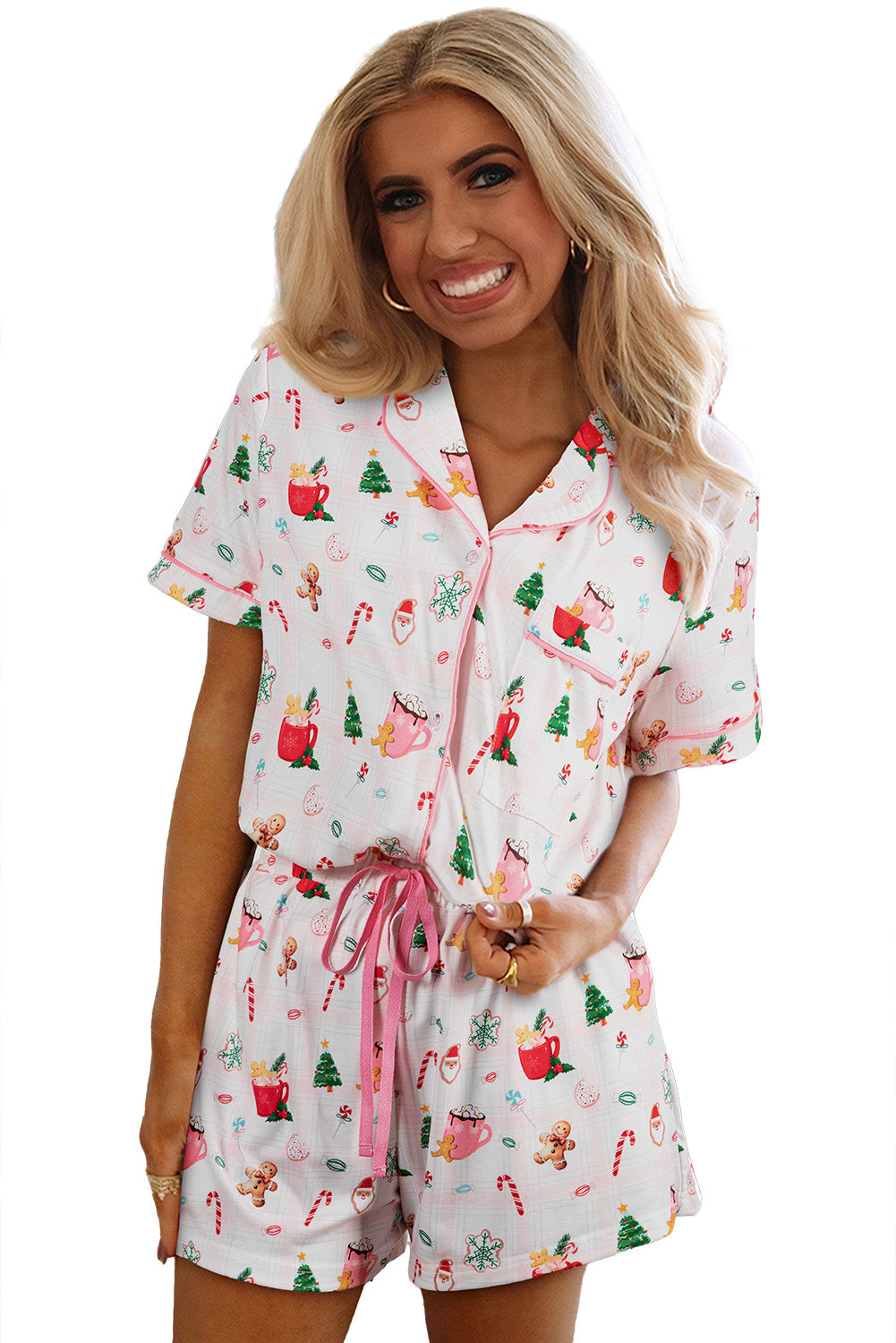 White Christmas Spirits Pajama Set