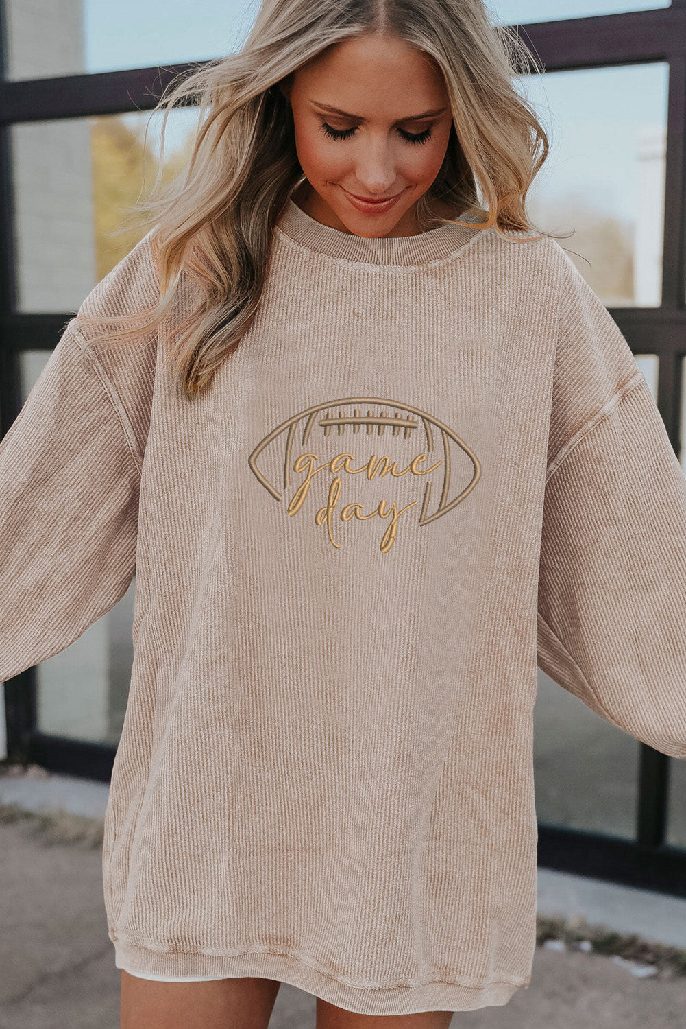 Football Game Day Corded Sweatshirt
