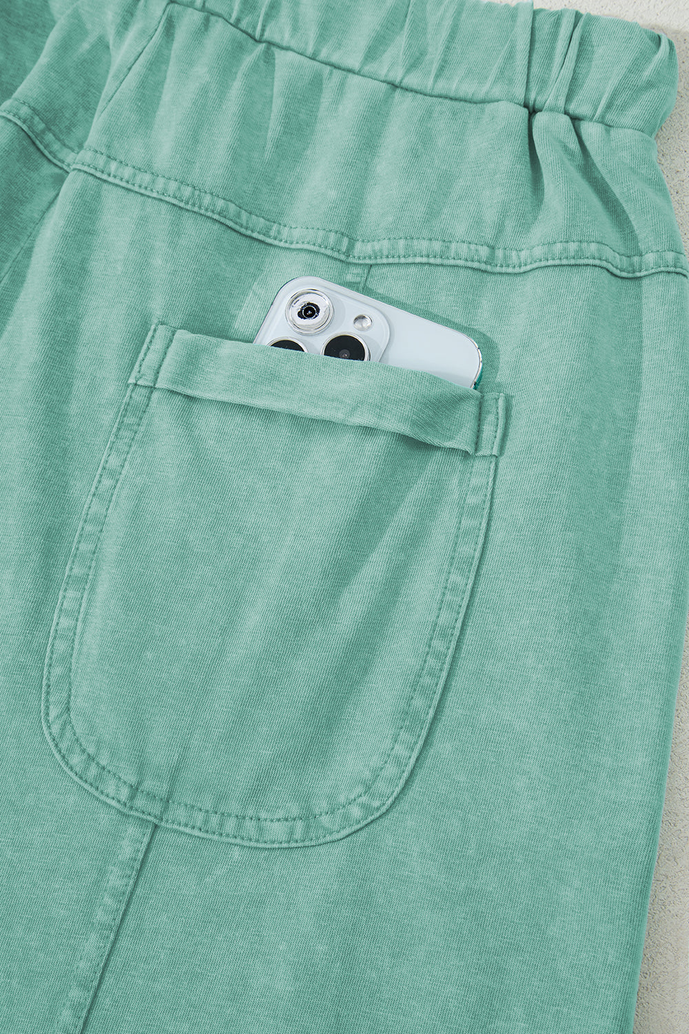 Mineral Wash Wide Leg Cargo Pants