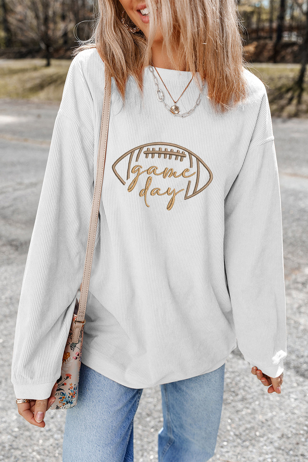 Football Game Day Corded Sweatshirt