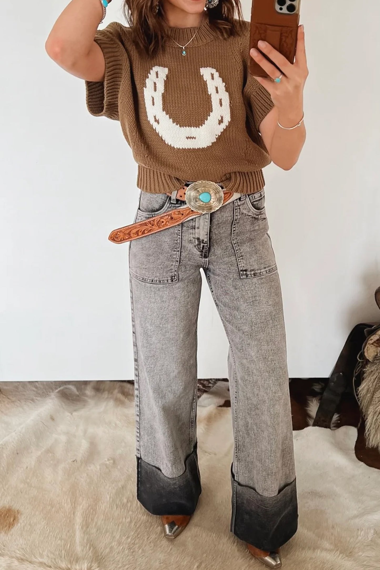 Chestnut Horseshoe Sweater