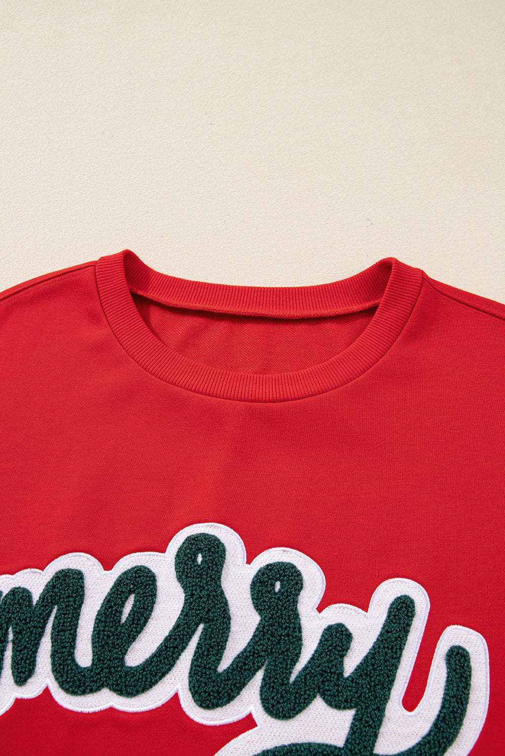 Merry Chenille Patch Christmas Sweatshirt