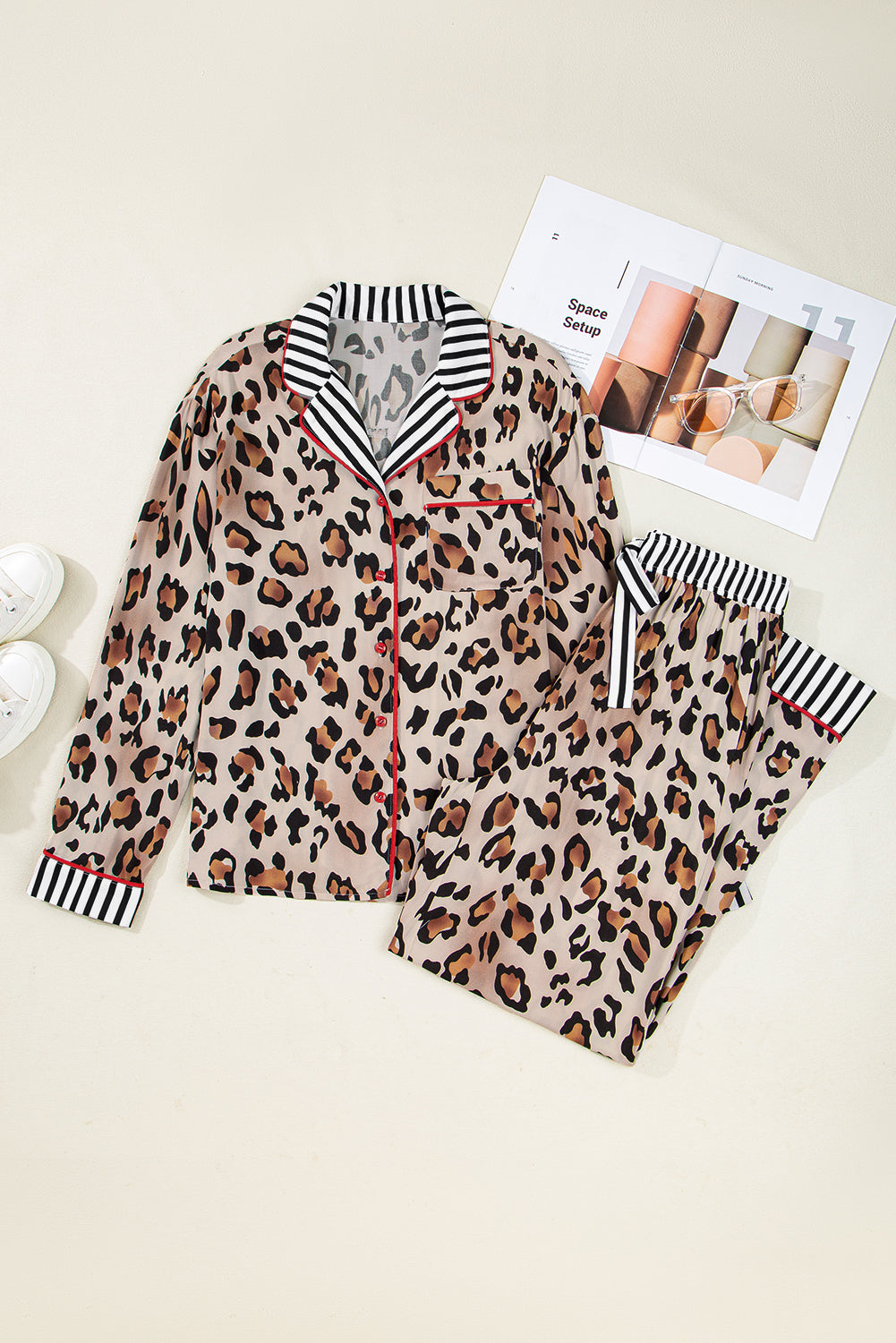 Leopard Print Pajama Set