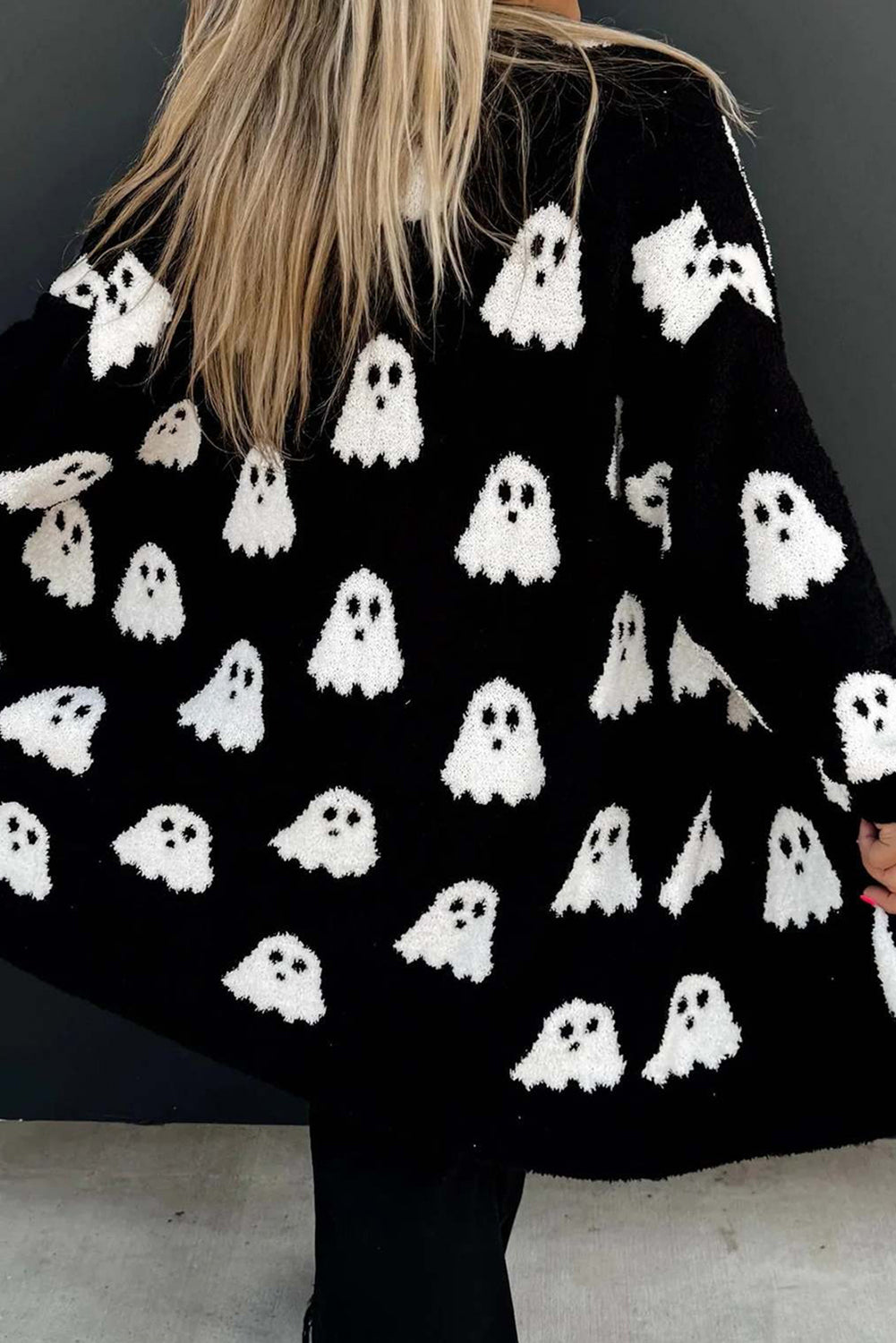 Halloween Ghost Knitted Cardigan