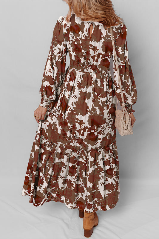 Chestnut Floral Maxi Dress