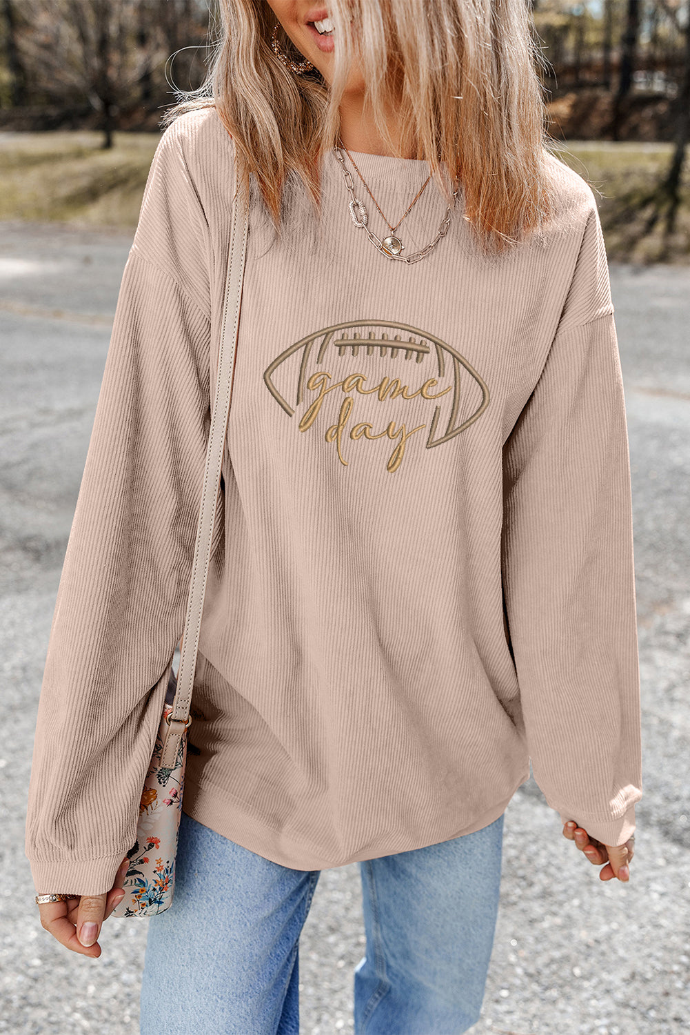 Football Game Day Corded Sweatshirt