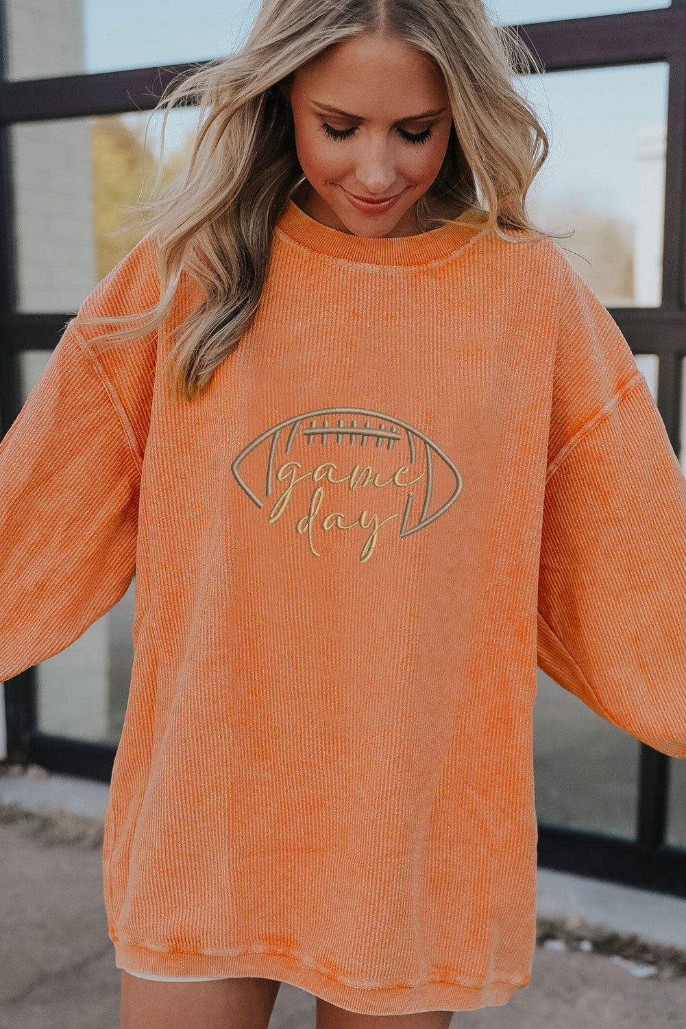 Football Game Day Corded Sweatshirt