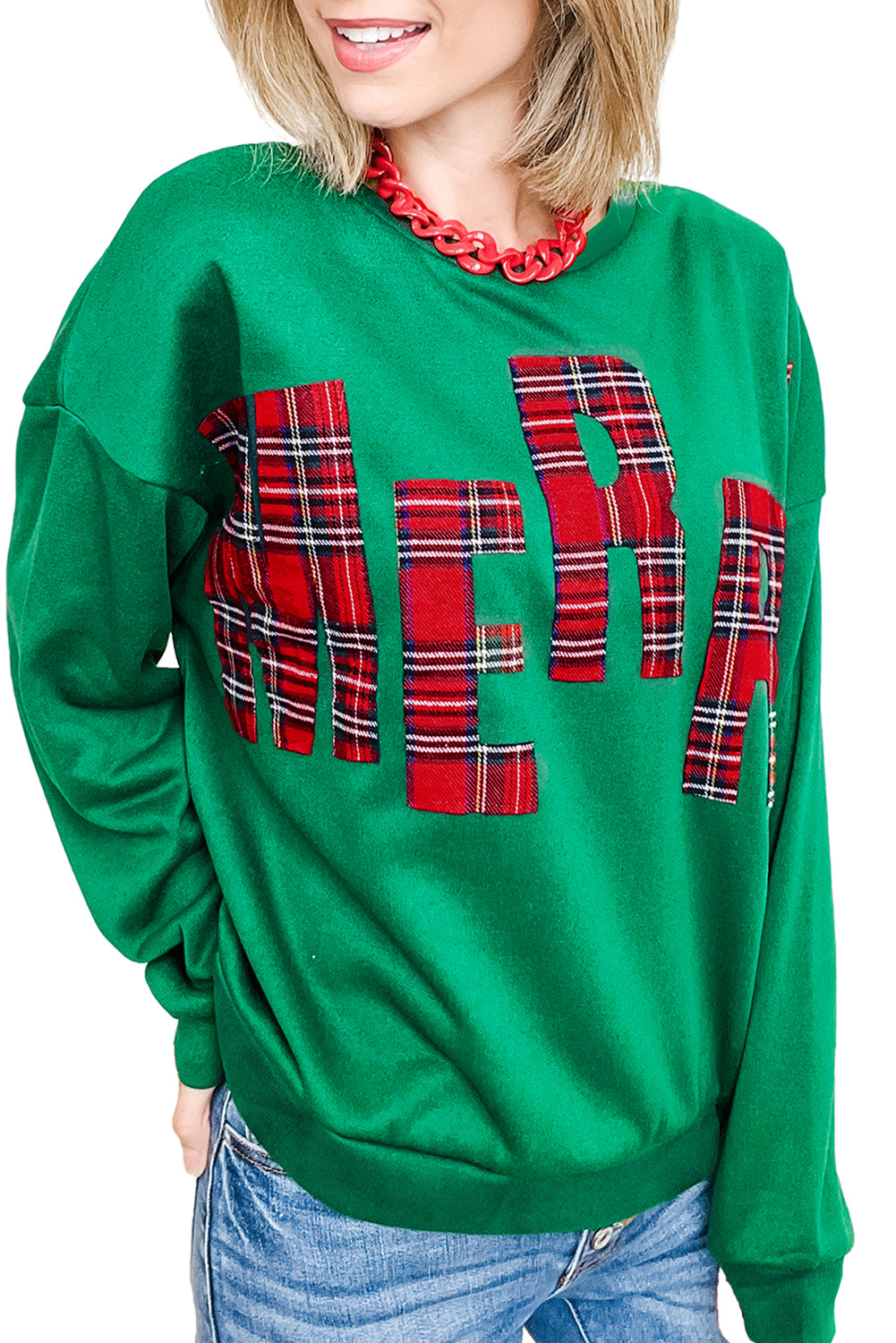 Plaid MERRY Christmas Sweatshirt