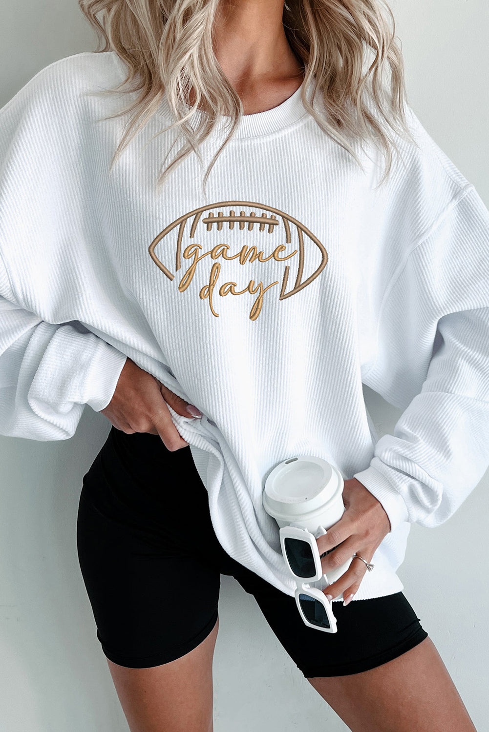 Football Game Day Corded Sweatshirt
