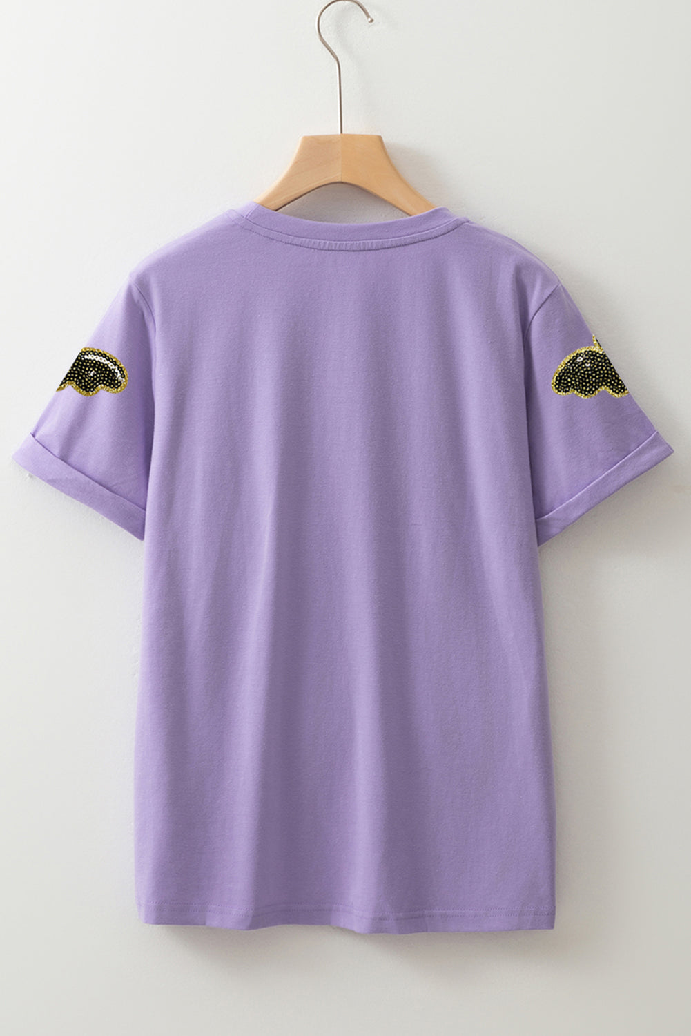 Sequin Purple Halloween Bat T Shirt