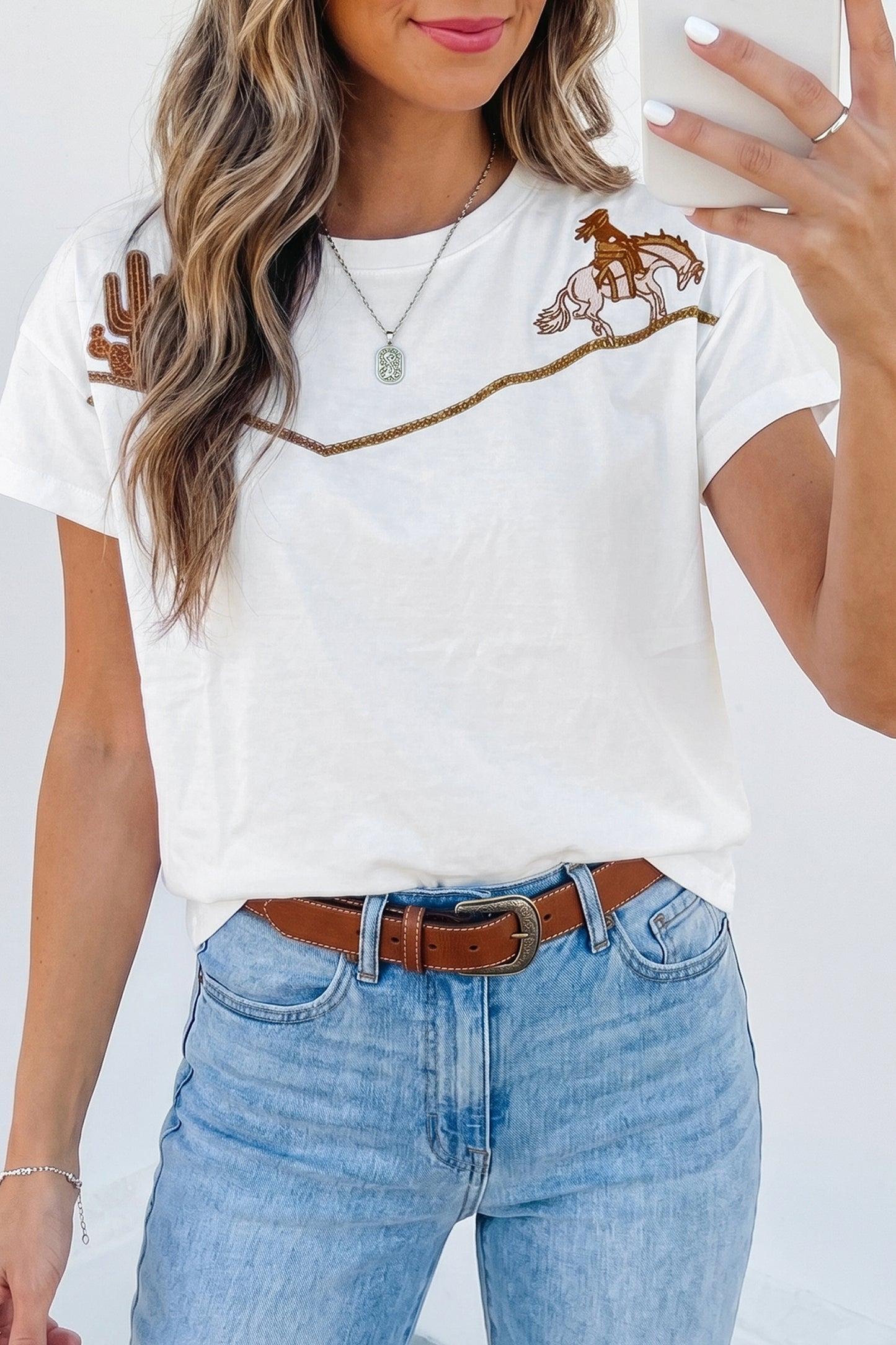 Western Embroidered Tee