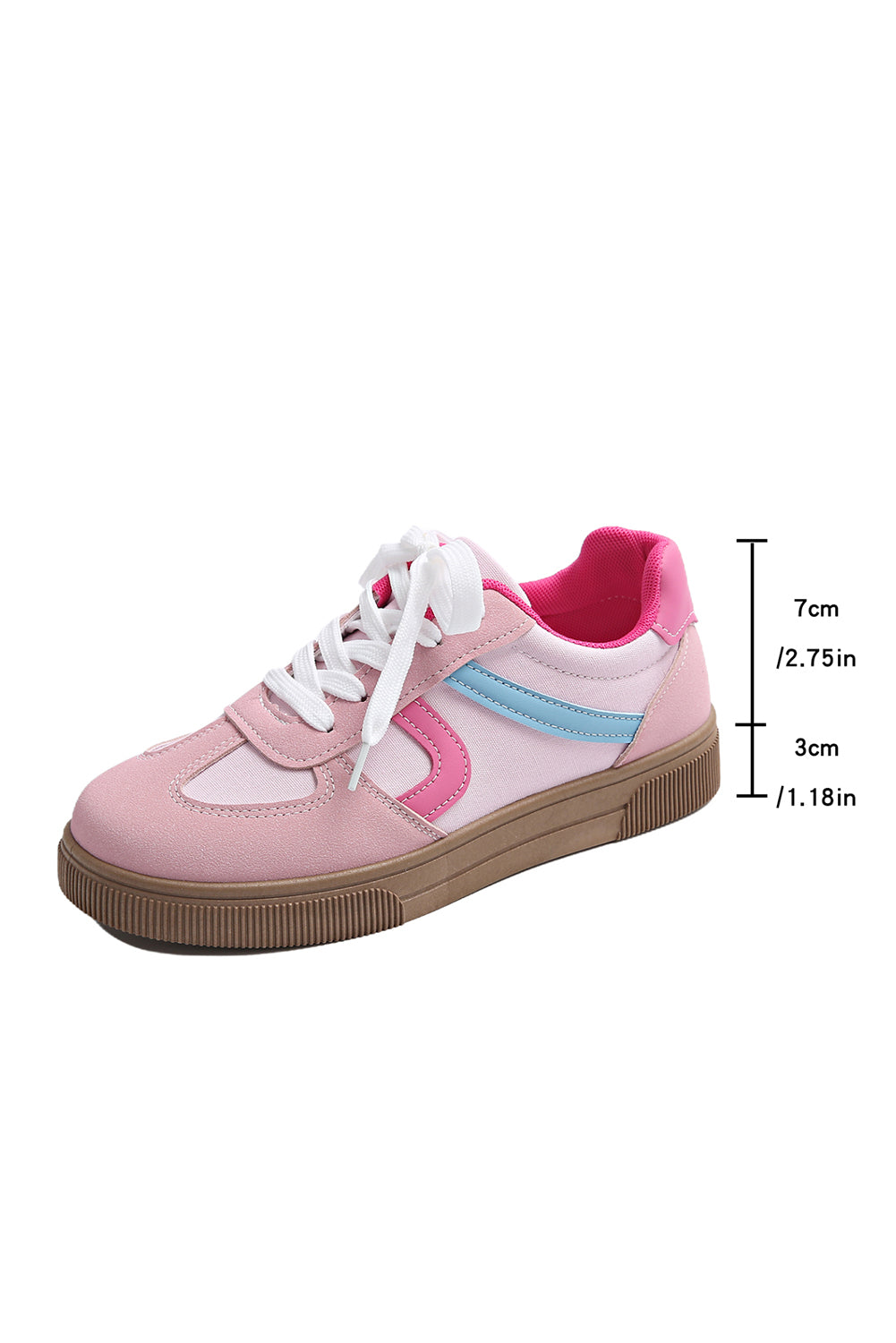 Vegan Leather Lace Up Sneakers