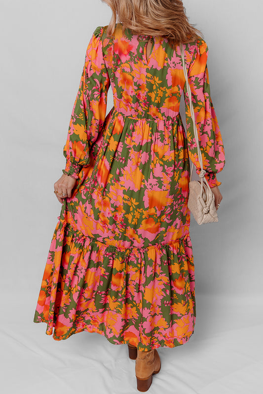 Fall Floral Tiered Dress
