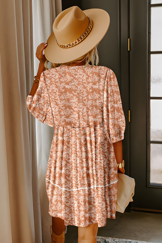 Floral Print Swing Dress
