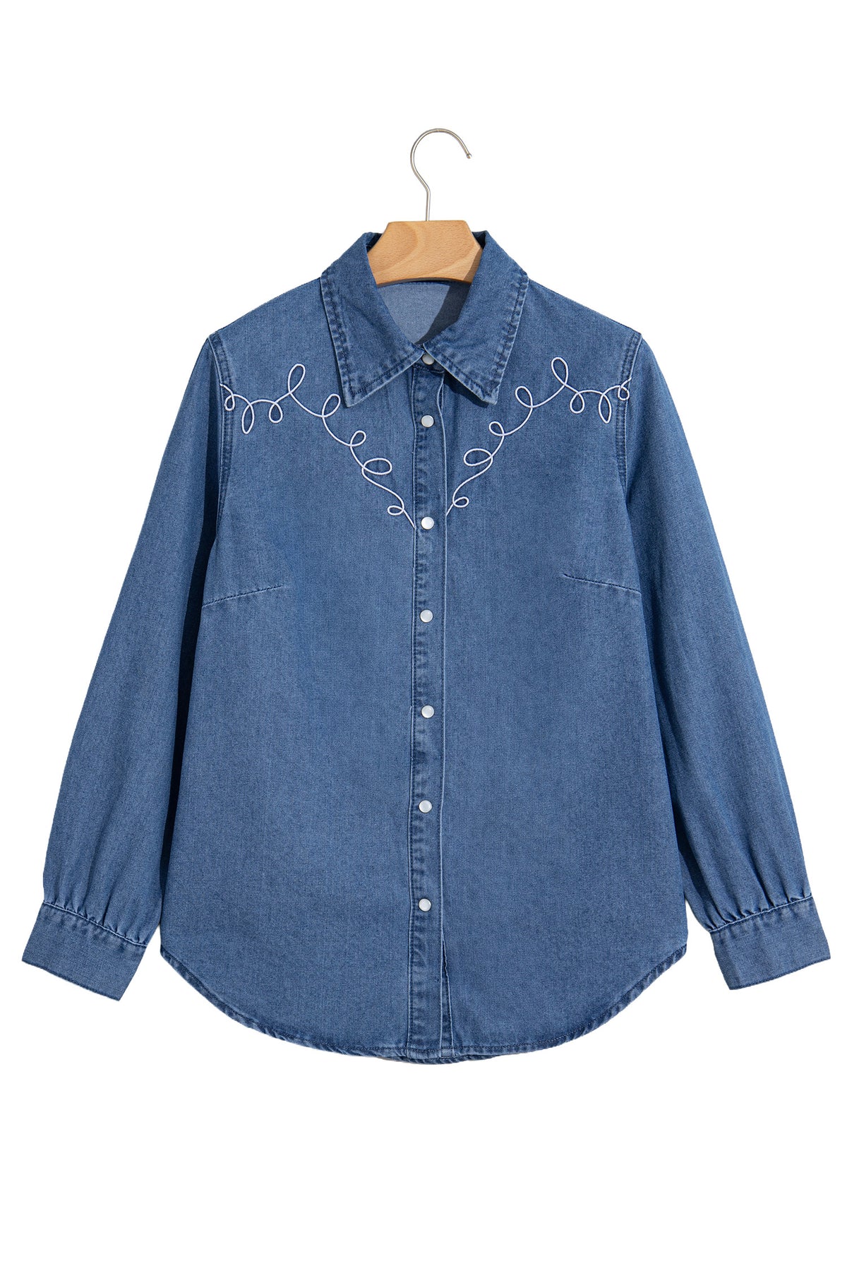Denim Western Embroidered Shirt