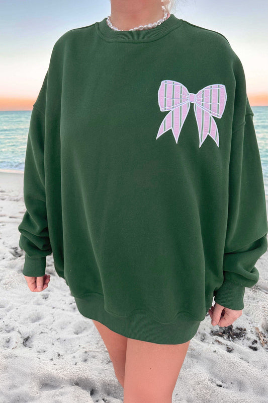 Striped Bow Sweatshirt