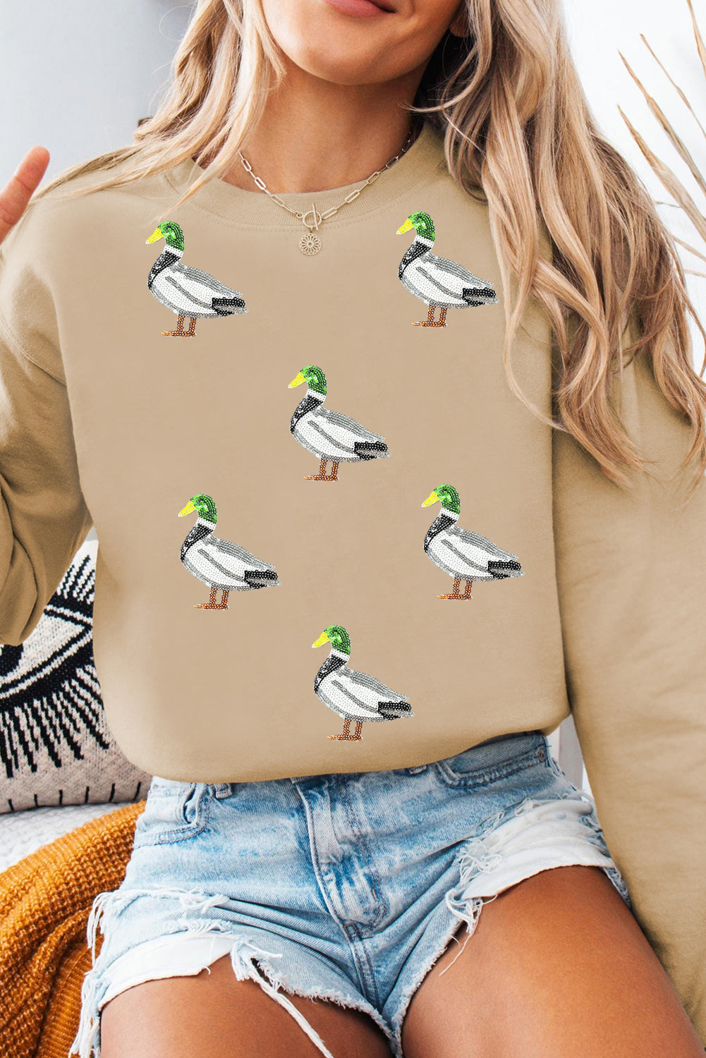 Sequin Mallard Duck Sweatshirt