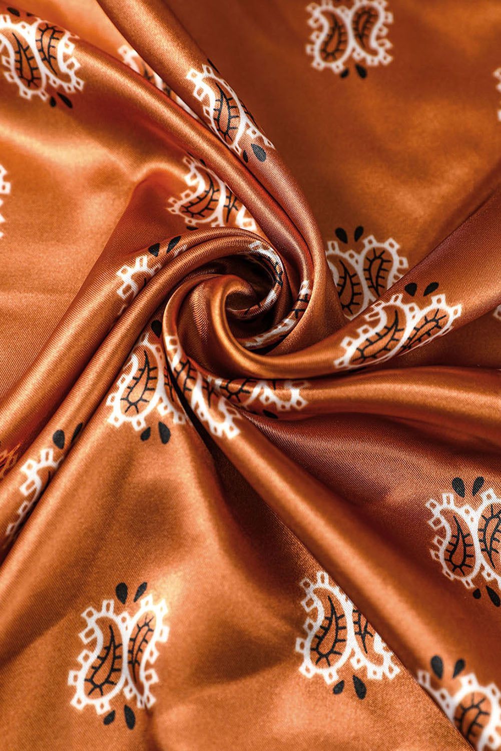 Gold Flame Satin Bandana