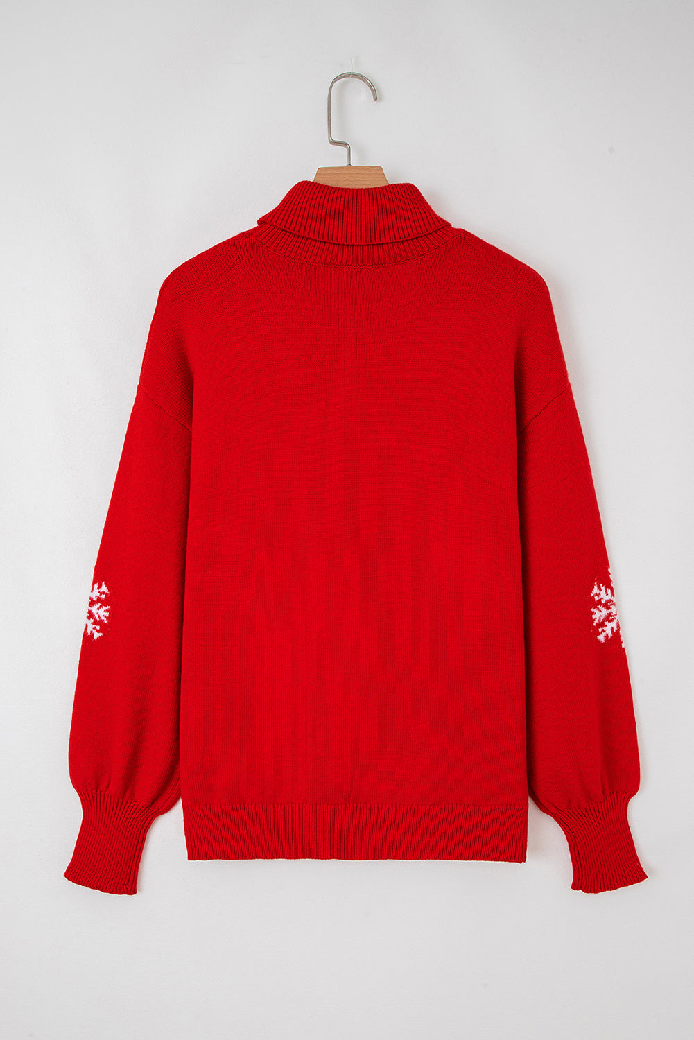 Merry Snowflake Christmas Turtleneck Sweater