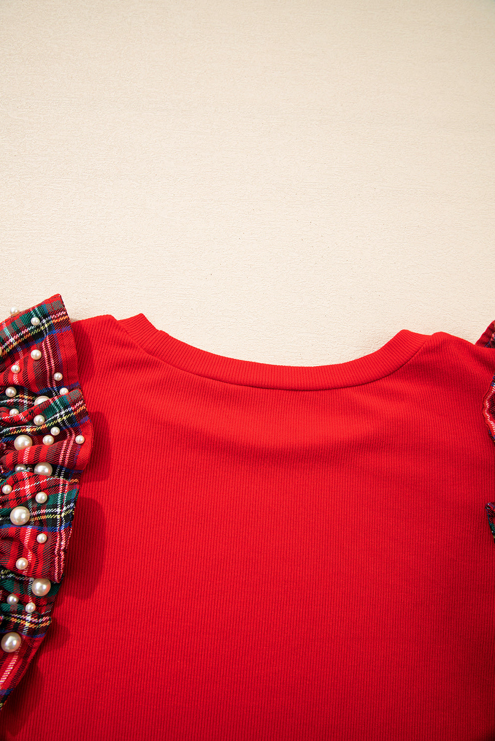 Plaid and Pearl Christmas Shirt