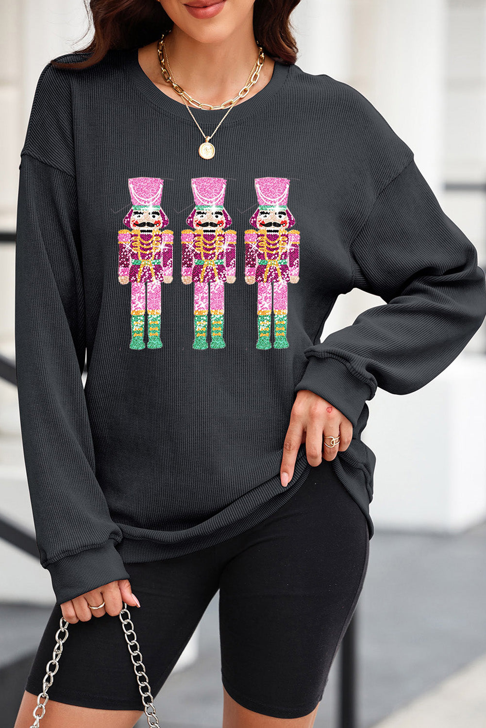 Sequin Nutcracker Sweatshirt