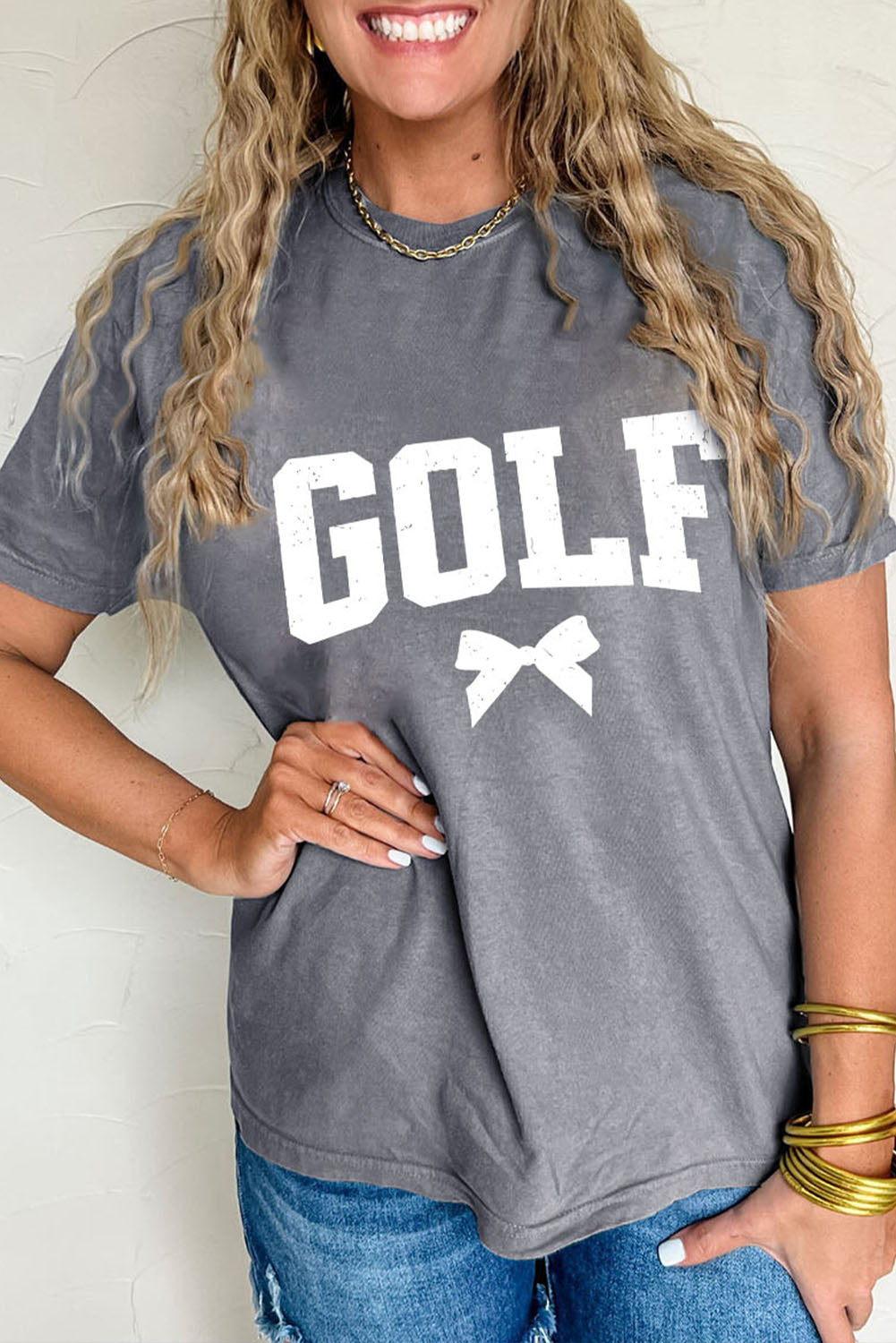 Gray Vintage Golf T Shirt
