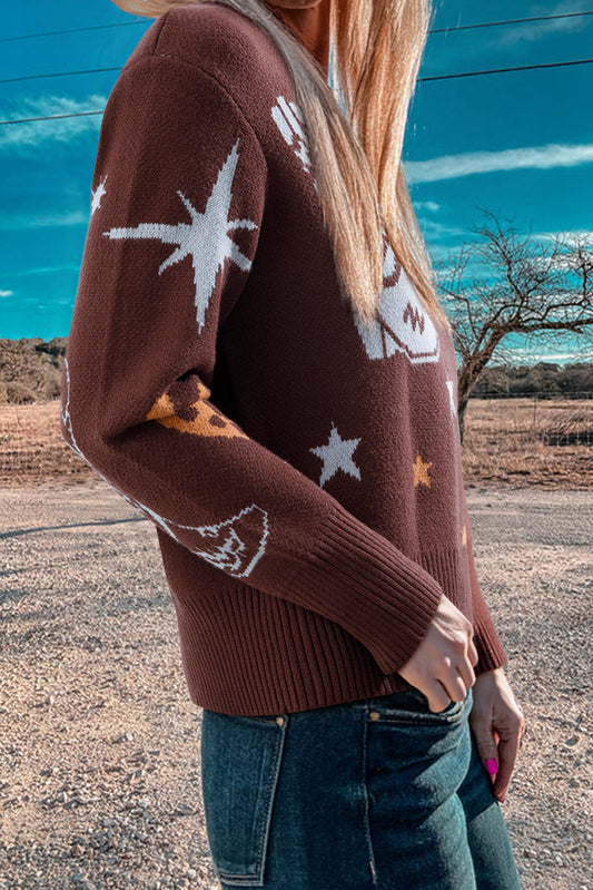 Cowboy Cropped Sweater