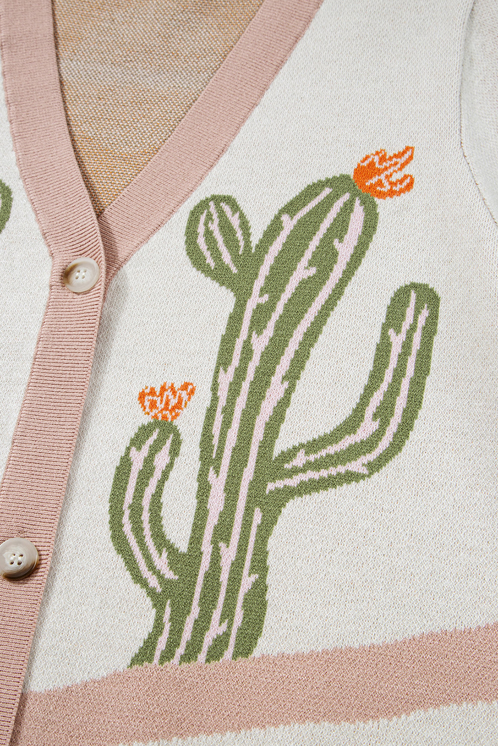 Cactus Button Front Cardigan