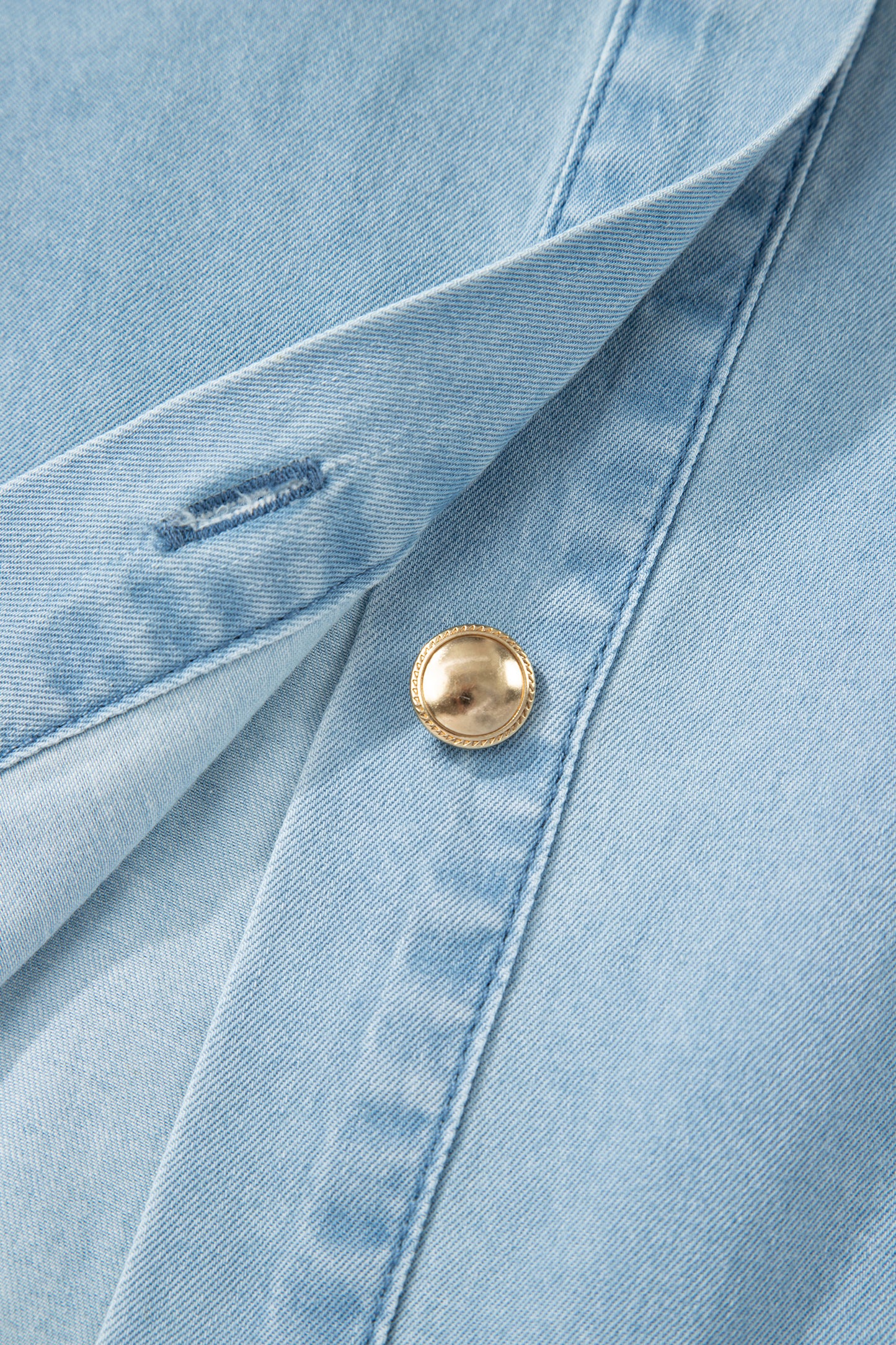 Denim Button Front Dress