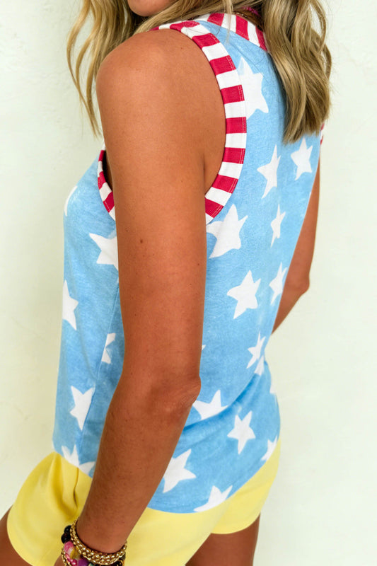 Vintage Dyed Patriotic Tank Top