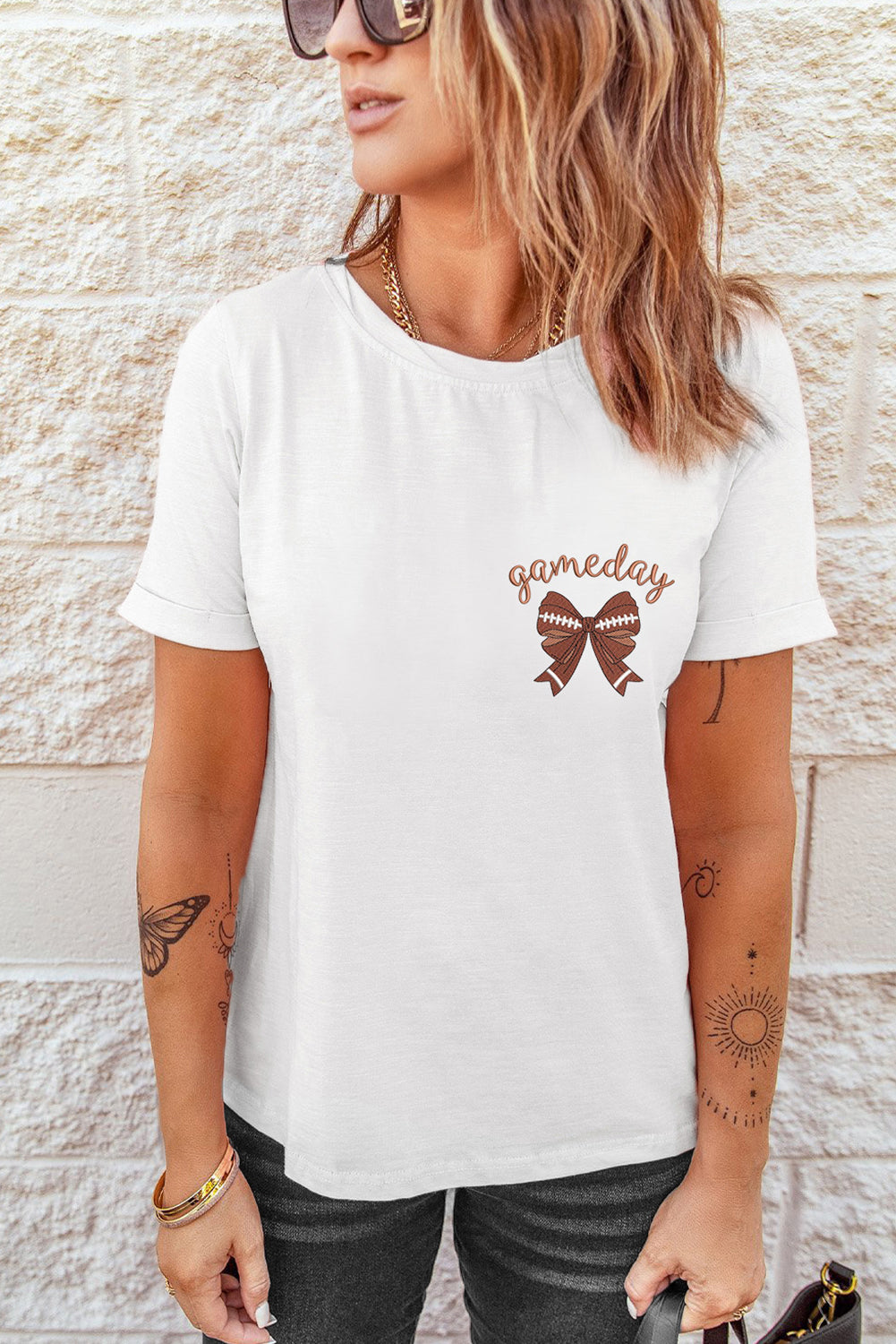 Gameday Bow Crewneck Tee