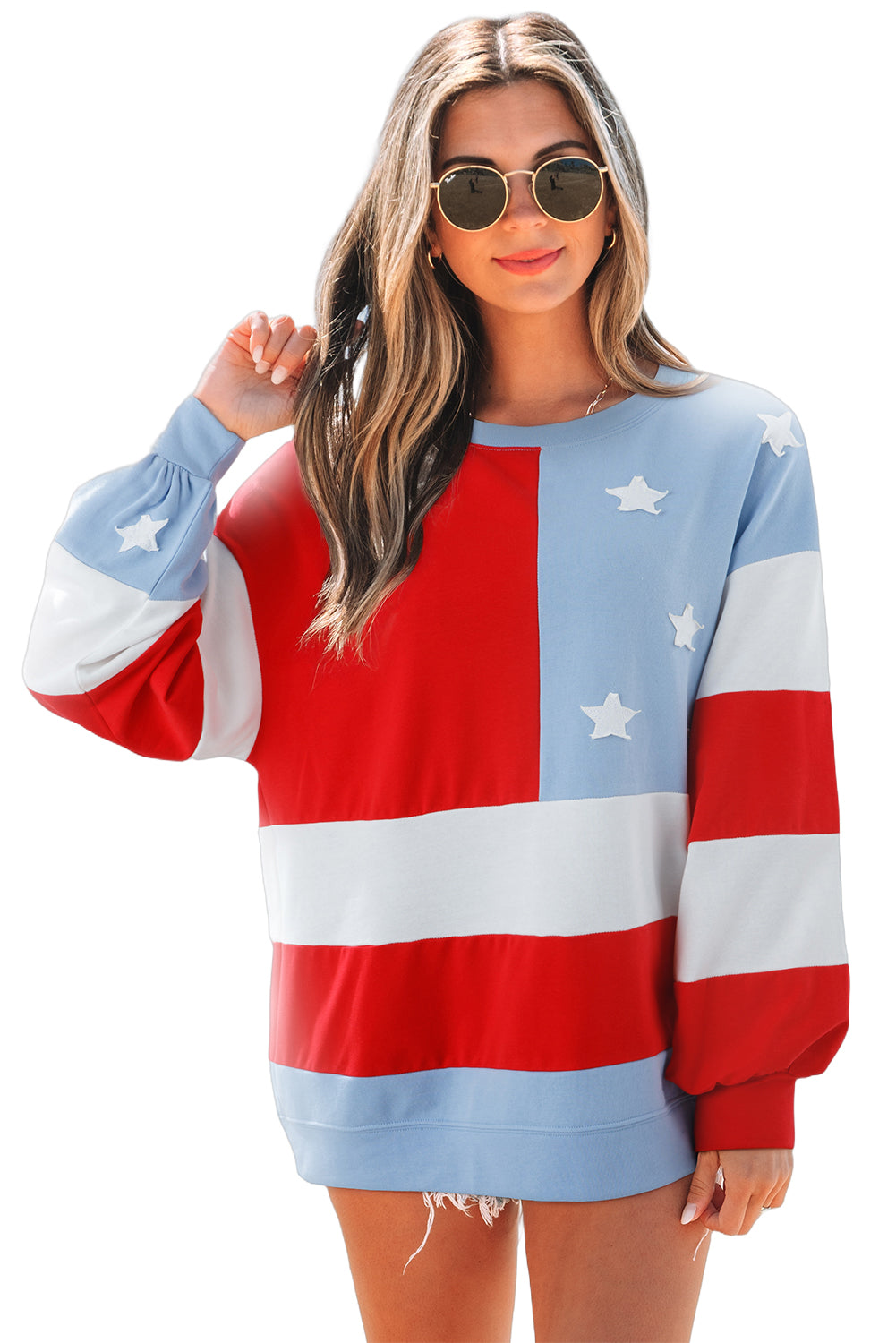American Flag Pullover Sweatshirt