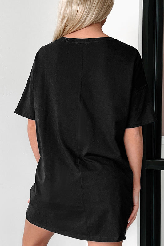 Black Western Cowboy Print Tee